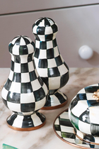 Courtly Check Enamel Large Salt And Pepper Shakers Set